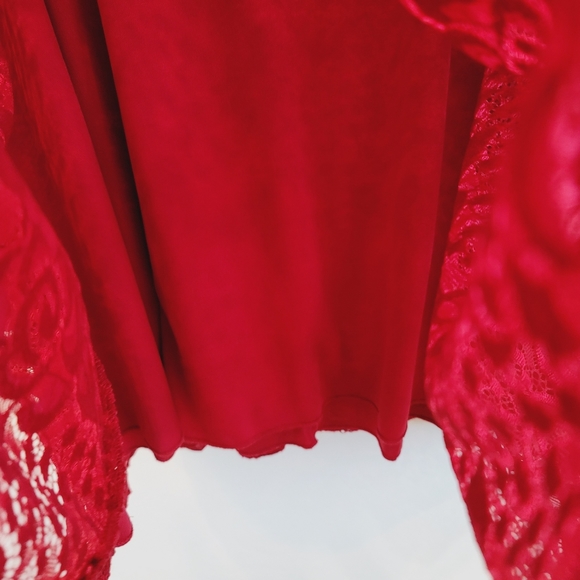 💕 City Triangles Sleeveless Red Lace Overlay Dress Women's Plus Size XXL - Picture 7 of 11